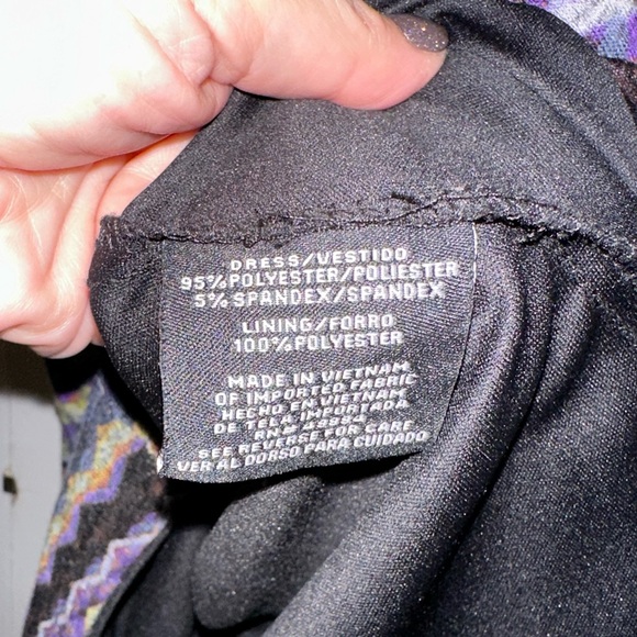 R & M Richards striped colorful long sleeve dress blousey Size 16 - Picture 6 of 9